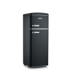 FRIGO 2P. 206LT CE.E STATICO 3RIP. RETRO NERO