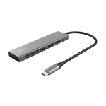HUB 3PORTE USB-C + CARD READER HALYX FAST
