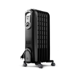 RADIATORE A OLIO 1500W 3LIV.POT. 7ELEM. 45MC NERO