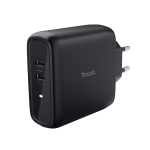 CARICABATT.RETE 65W UNIV. 2USB-C MAXO NERO