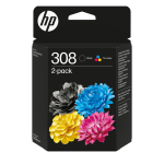 CART.INKJET HP 308 BI-PACK BLACK/TRI-COLOR BLISTER