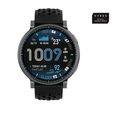 SMART WATCH 1.5'AMOLED BT GPS NFC IMPER.5ATM BLACK