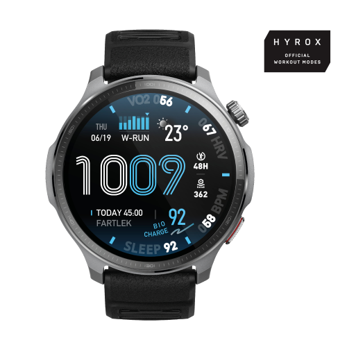 SMART WATCH 1.5'AMOLED BT/WIFI HR GPS BLACK