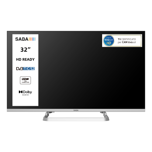 TV LED 32'HD DVBT2/S2 C/STAND CENTRALE TIVUSAT