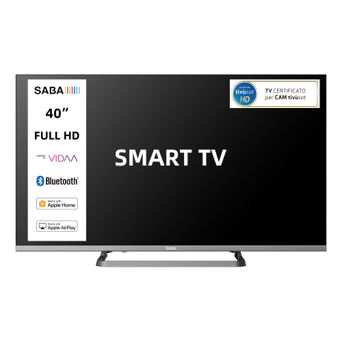 TV LED 40'FHD DVBT2/S2 SMART VIDAA TIVUSAT