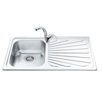 SMEG SP861D LAVELLO 86CM 1VASCA C/GOCC.DX SERIE ALBA SATIN IX