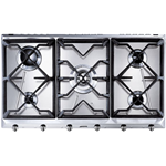 SMEG SRV596GH5 PIANO COTTURA 90CM INOX 5/F GRIGLIE GHISA