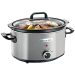 CROCKPOT CSC025XTRADITIONAL PENTOLA SLOW COOCKER 3.5LT 3IMPOST.COTT.CERAM.SILV