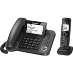 PANASONIC KXTGF310EXM CORDLESS 1.8"+FISSO 3.4"2IN1 DECT V.VOCE 100NUM.BK