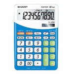 SHARP ELM332BBL CALCOLATRICE TAVOLO 10CIFRE IVA RAD.Q. CONV (BLUE)