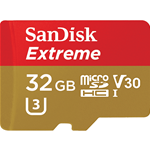 SANDISK SDSQXAF032GGN6AA MEM.MICRO SDHC 32GB 90MB/S EXTREME ACTION A1