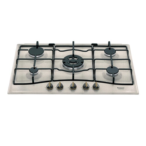 HOTPOINT-ARISTON PCN750TAVRHA PIANO COTTURA GAS 75CM 5F 3G.GHISA TRADIZIZIONE AVENA