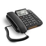 GIGASET DL380BLACK TEL. C/FILO OFFICE CLIP/CNIP DISP.LED NERO