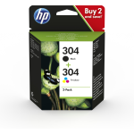 CART.INK HP 304 BI-PACK BLACK/TRI-COLOR BLISTER