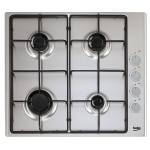 P.COTT.GAS 60CM 4F G.SMALTATE COM.LATERALI INOX