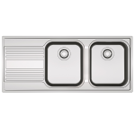 LAVELLO 116CM 2V. C/GOC.DX RAPID INOX SAT.RPX621DX