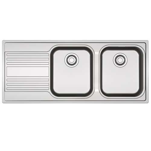 LAVELLO 116CM 2V. C/GOC.DX RAPID INOX SAT.RPX621DX