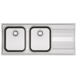 LAVELLO 116CM 2V. C/GOC.SX RAPID INOX SAT.RPX621SX