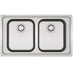 LAVELLO 86CM 2VASCHE RAPID INOX SATINATO RPX620