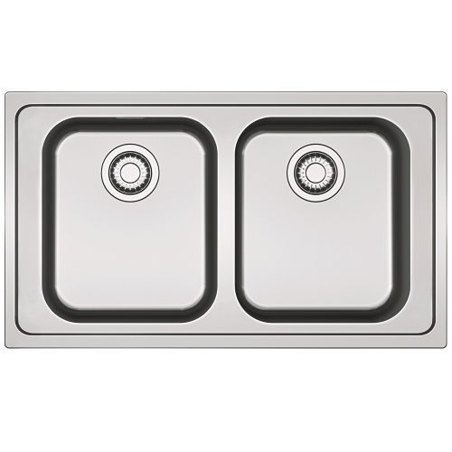LAVELLO 86CM 2VASCHE RAPID INOX SATINATO RPX620