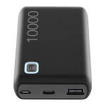 POWER BANK 10000MAH USB-C/MICRO USB/USB NERO