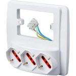 MULTIPRESA DA PARETE 3PRESE SCHUKO 10/16A BIANCO