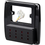 MULTIPRESA DA PARETE 4PRESE 10/16A NERO