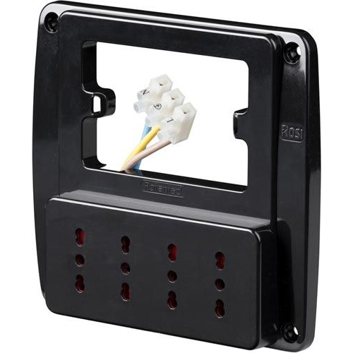 MULTIPRESA DA PARETE 4PRESE 10/16A NERO