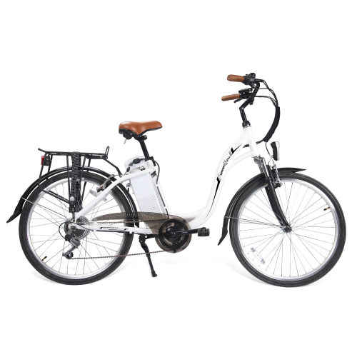 SMARTWAY C1L4S661WKITBPBYDAY1BLK E-BIKE CITY ACCIAIO 36V/10AH 26" +ZAINO BYDAY NERO