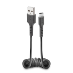 CAVO DATI/RICARI.USB TYPE-C SPIRAL.DA 17 A 50CM BK